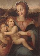 Francesco Brina The madonna and child with the infant saint john the baptist France oil painting artist